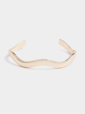 Angular Gold Plated Bangle