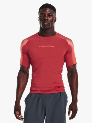 Mens Under Armour HearGear Novelty Red Top