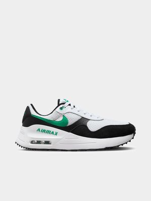 Mens Nike Airmax SYSTM White/Black/Green Sneakers