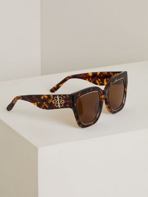 Women's Iconography Tortoiseshell Oversize Sunglasses