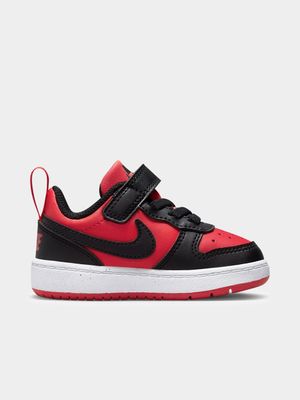 Junior Infant Nike Court Borough Low Recraft Red/Black/White Sneakers