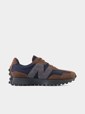 New Balance Men's 327W Navy/Brown Sneaker