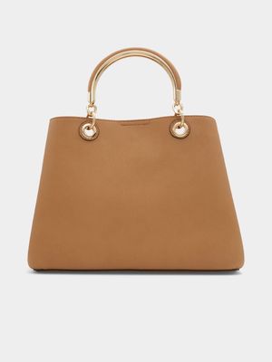 Women's ALDO Beige Satchel Bag