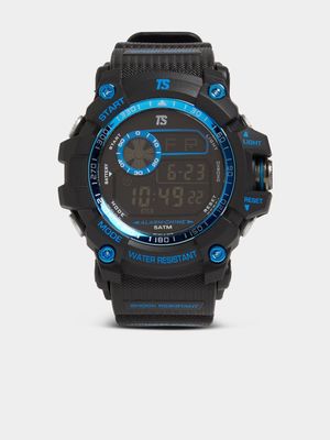 TS 5213 Black & Blue Digital Watch