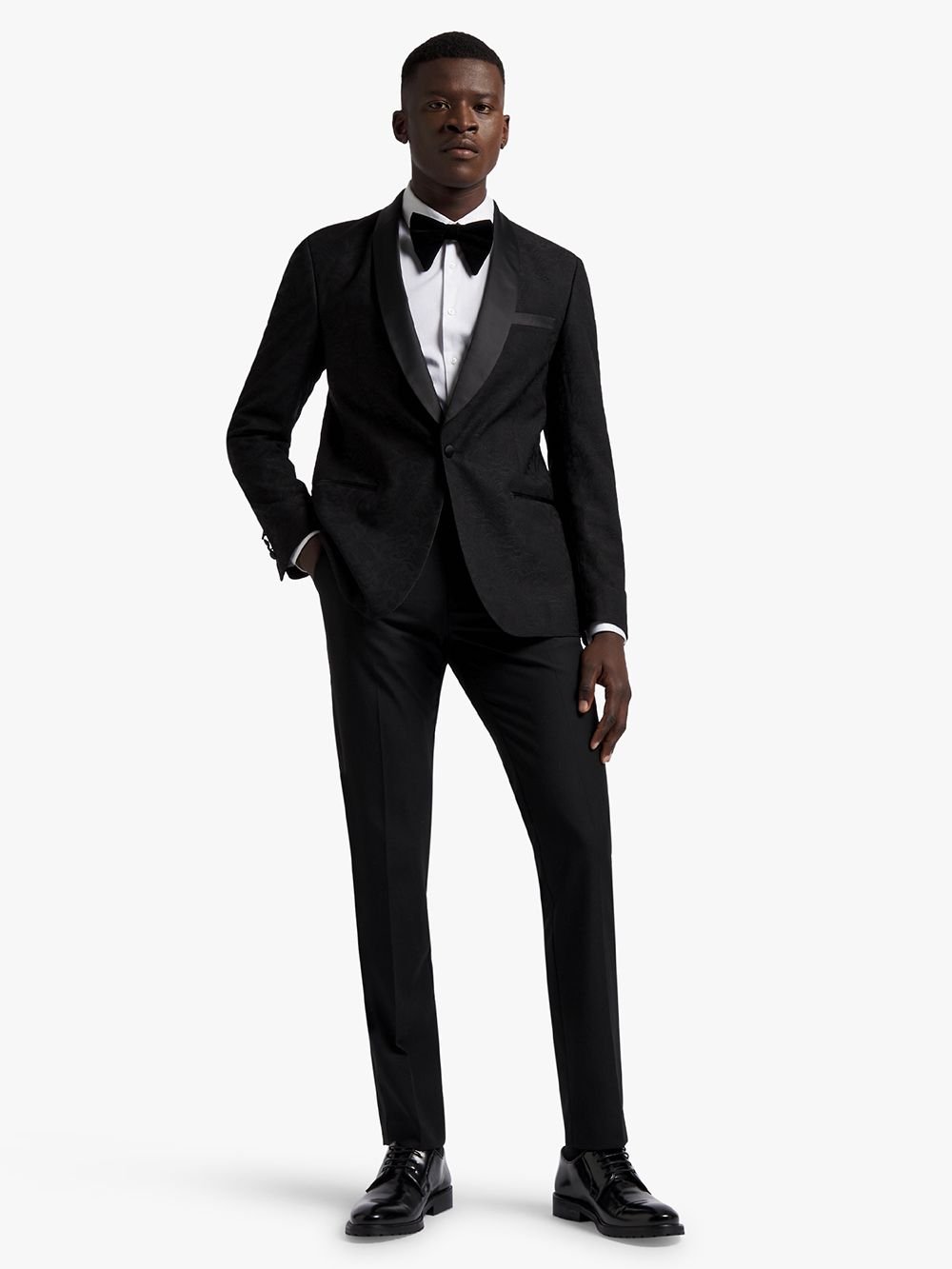 Men's Markham Occasion Slim Brocade Tuxedo Black Suit Jacket Men's Markham Occasion Slim Brocade Tuxedo Black Suit Jacket