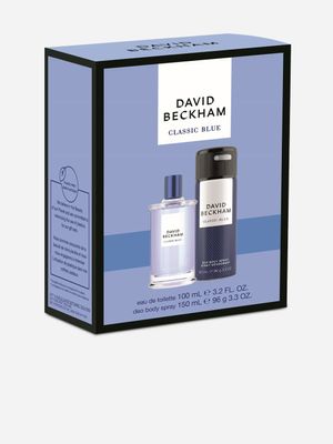 David Beckham Classic Blue Eau de Toilette & Body Spray Gift Set for Him