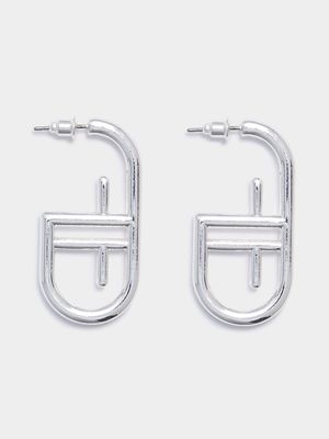 FF Logo Oval Drop Earrings