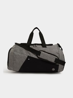 Ts Grey Melange/Black Medium Panelled Togbag