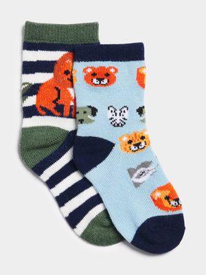 Jet Baby Girls 2 Pack Multicoloured Socks