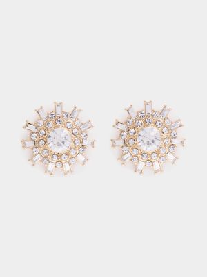 Glam Diamante Stud Earrings