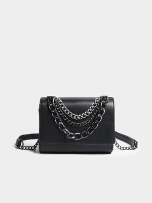 Women's Black Structured Bag