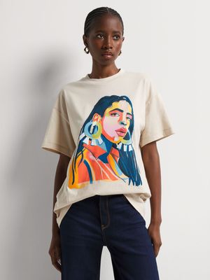 Multi Colour Face Print T-Shirt