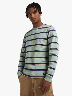 Vans Men's Leffco Long Sleeve Green T-shirt