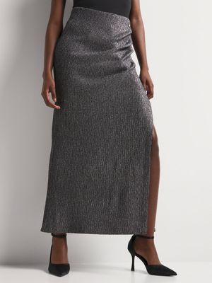 Luella Crushed Shimmer Pencil Skirt