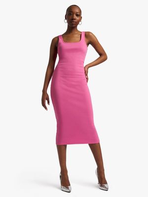 Y&G Rib Bodycon Midi Dress