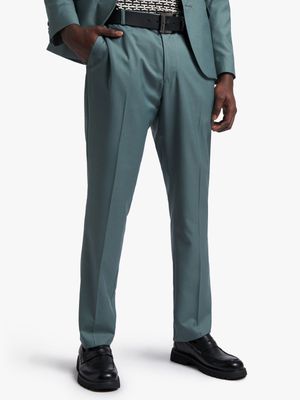 Men's Markham Slim Fashion Sea Green Suit Trouser