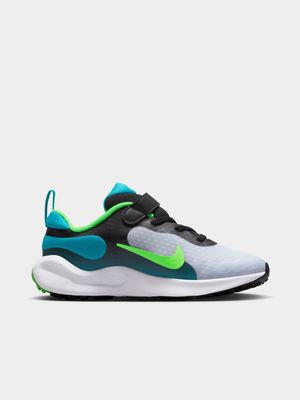 Junior Pre-School Nike Revolution 7 Grey/Teal/Lime Shoes