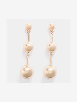 Triple Ball Drop Earrings