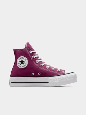 Converse Women's  CTAS Lift HI Berry Sneaker