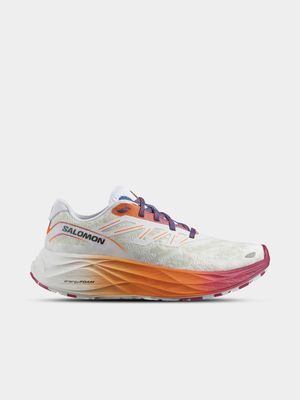 Mens Salomon Aero Glide 2 White/Orange Running Shoes