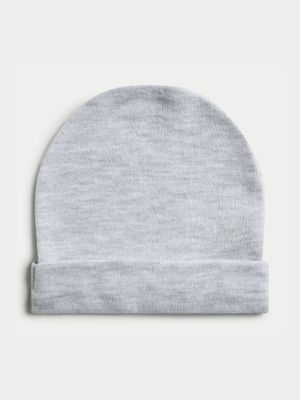 Jet Baby Boys Grey Melange Beanie