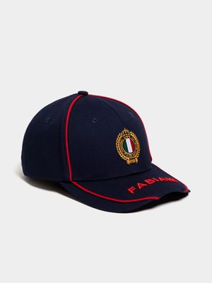 Fabiani Men's Navy Piping Crest Cap