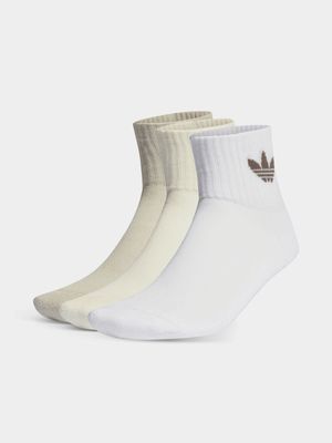 adidas Originals 3-Pack Unisex Mid Multicolour Crew Socks