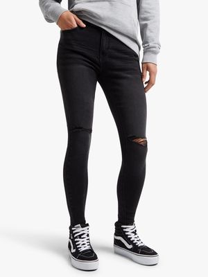 Redbat Women's Black Super Skinny Jeans