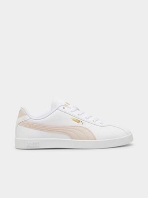 Womens Puma Club II SL White/Island Pink Sneakers