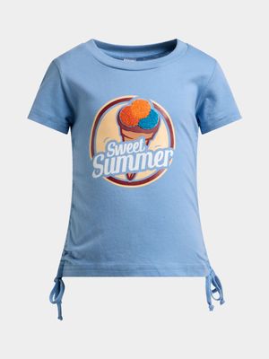 Jet Younger Girls Mid Blue T-Shirt