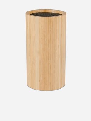 bamboo universal knife block holder round