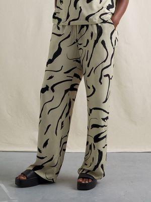 Women's Canvas Stone Co-ord Printed Pants