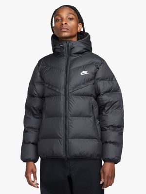 Mens Nike Storm-Fit Windrunner Hooded Black Puffer Jacket