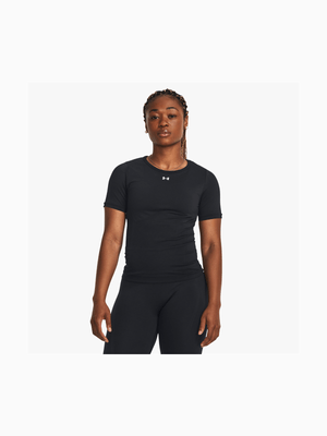 Womens Under Armour Seamless Short Sleeve Black Top