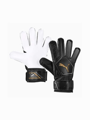 Men's Puma King 4 Black/Gold Goalkeeper Gloves