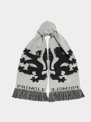 Women's Pringle Grey Jacquard Scarf