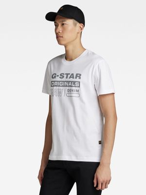 G-Star Men's Reflective Originals Graphic White T-Shirt