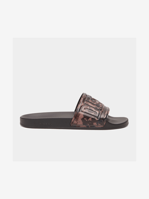 Men's Diesel Black & Brown Sa-Mayemi Cc X Slides