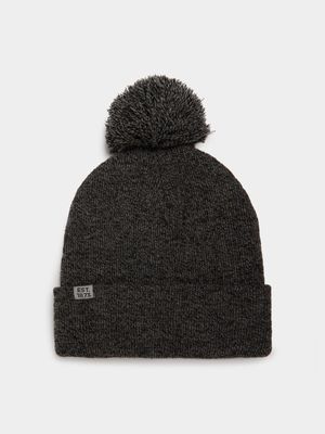 MKM Charcoal Basic Bobble Beanie