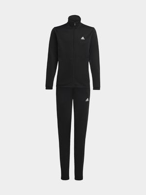 Boys adidas Black Tricot Tracksuit