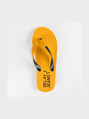 Rj Classic Rubber Flip Flop Mustard/Navy