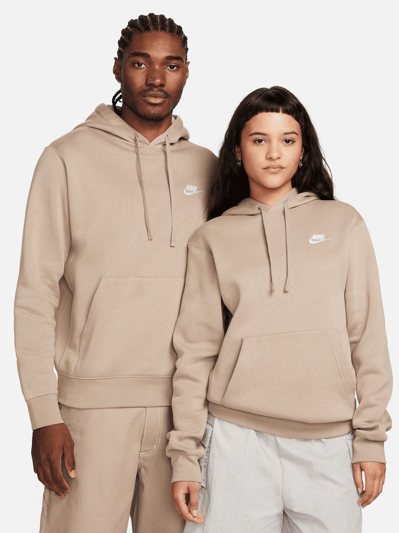 Mens Nike Sportswear Club Pullover Stone Hoodie Bash