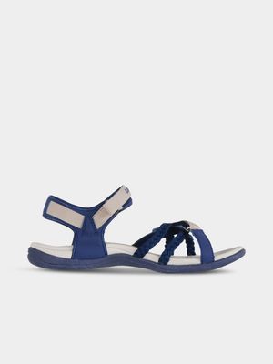 Junior Grade-School Hi-Tec Anselia Navy/Silver Sandals