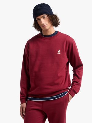 Mens Sneaker Factory Essential Burgundy Sweat