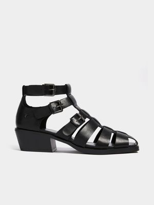 Caged Block Heel Sandals