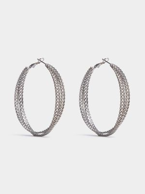 Twisted Mesh Hoop Earrings