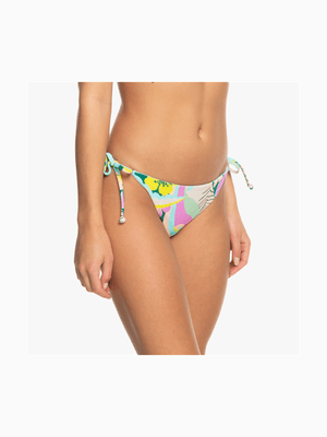 Women's Roxy Evening Primrose Rave Wave Cheeky Bikini Bottoms