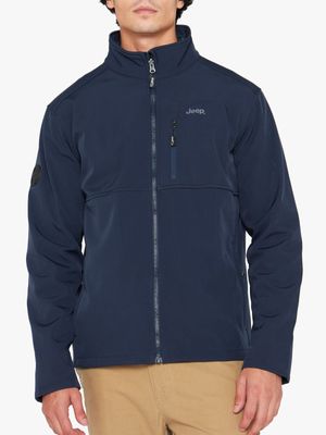 Men's Jeep Navy Funnel Neck Soft Shell Jacket