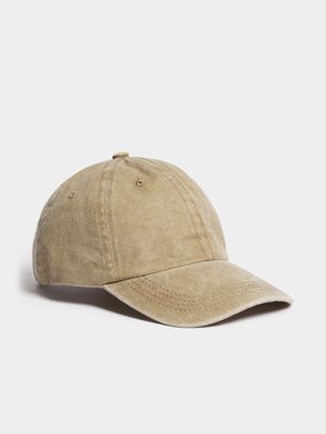 Women's Taupe Denim Peak Cap