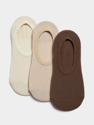 TS Invisible Mesh Neutrals 3-pack Socks